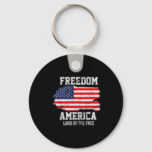 Usa patriotic - american flag freedom - pride key ring