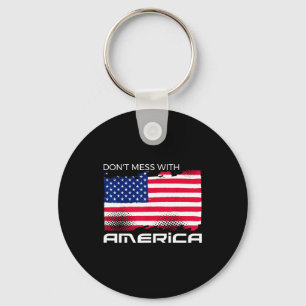 Usa patriotic - american flag freedom - pride key ring