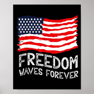Usa patriotic - american flag freedom - pride poster
