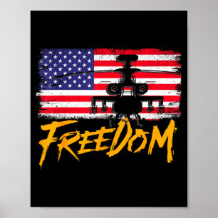 Usa patriotic - american flag freedom - pride poster