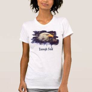*~* USA Patriotic American Modern Eagle Head White T-Shirt