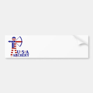 USA Patriotic ARCHERY Bumper Sticker