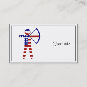 USA Patriotic ARCHERY  Business Card