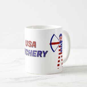 USA Patriotic Archery Coffee Mug