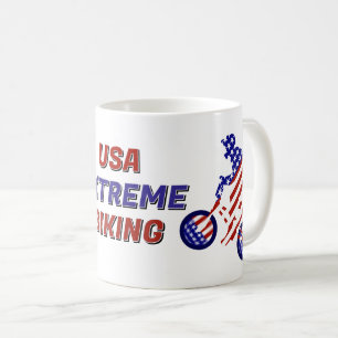 USA Patriotic Biking BMX Coffee Mug