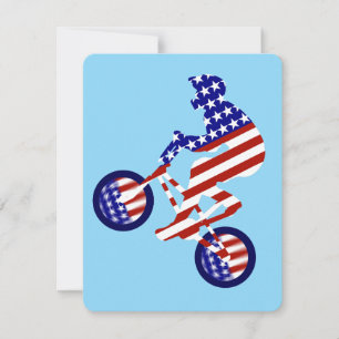 USA Patriotic Biking BMX Invitation