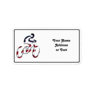 USA Patriotic Biking CYCLING Label