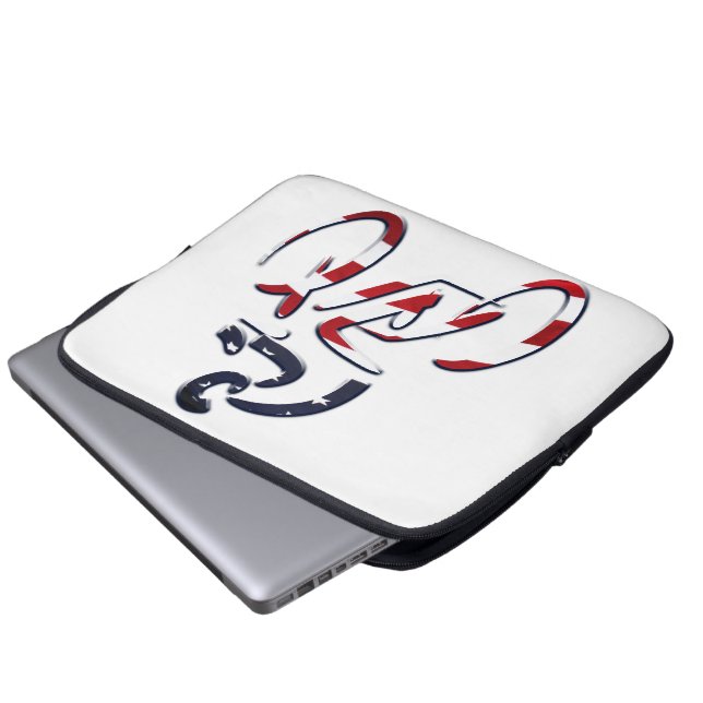 USA Patriotic Biking CYCLING Laptop Sleeve (Front Bottom)
