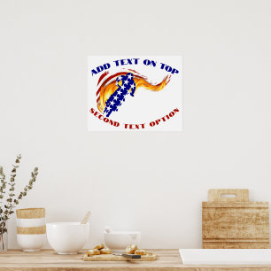 USA Patriotic BMX / DIRT BIKING   Poster