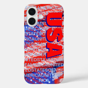 USA patriotic country flag iPhone 16 Case