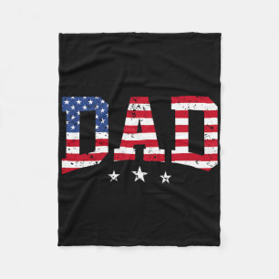 Usa Patriotic Dad Father's Day American Flag 4th O Fleece Blanket