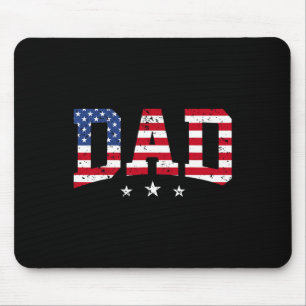 Usa Patriotic Dad Father's Day American Flag 4th O Mouse Mat