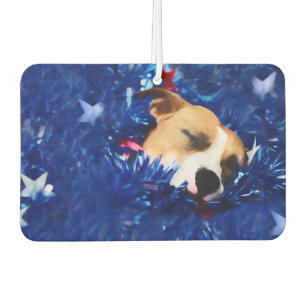 USA Patriotic Dog American Pit Bull Terrier Car Air Freshener