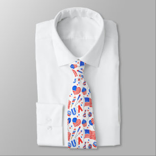 USA Patriotic Flag Neck Tie