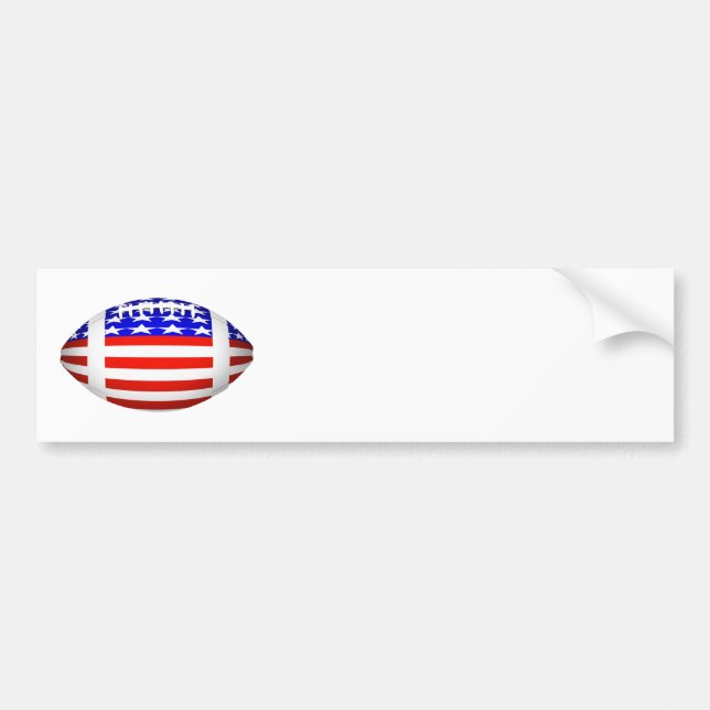 USA Patriotic Football Sports Bumper Sticker (Front)