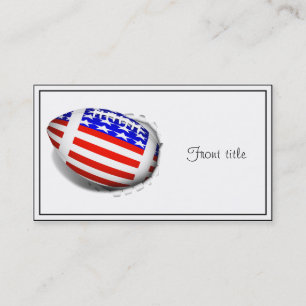 USA Patriotic Football Sports Business Card