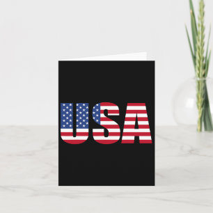 Usa Patriotic For Women Girls Kids Men Card
