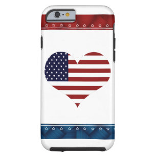 USA Patriotic Heart Custom iPhone 6 Case