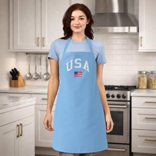 USA Patriotic Independence Day American Flag Apron