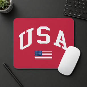 USA Patriotic Independence Day American Flag Mouse Mat