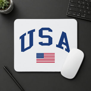 USA Patriotic Independence Day American Flag Mouse Mat