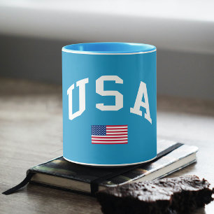 USA Patriotic Independence Day American Flag Mug