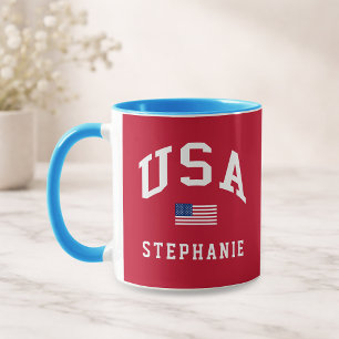 USA Patriotic Independence Day American Flag Mug