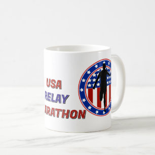 USA Patriotic Marathon / Relay Run Coffee Mug