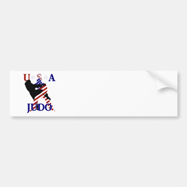 USA Patriotic Martial Arts JUDO Bumper Sticker (Front)