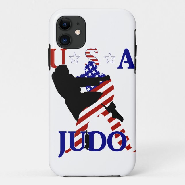 USA Patriotic Martial Arts JUDO Case-Mate iPhone Case (Back)