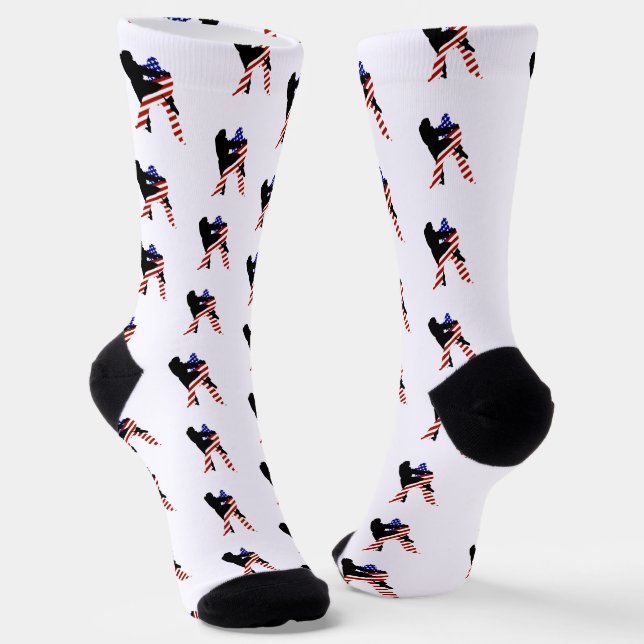 USA Patriotic Martial Arts JUDO Socks (Angled)