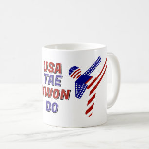 USA Patriotic Martial Arts Tae Kwon Do Coffee Mug