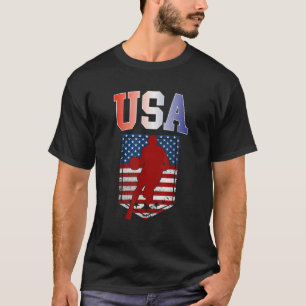 USA Patriotic Men s Basketball American Flag Summe T-Shirt
