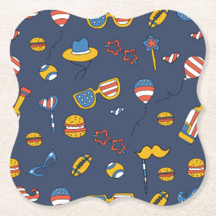 USA Patriotic Paper Coaster