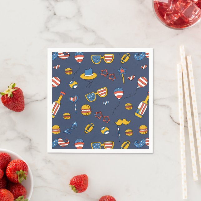 USA Patriotic Paper Napkin (Insitu)