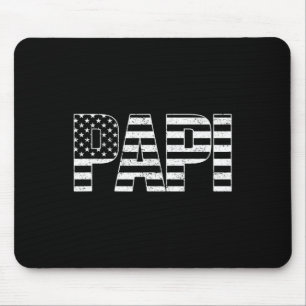 Usa Patriotic Papi Father's Day American Flag 4th Mouse Mat