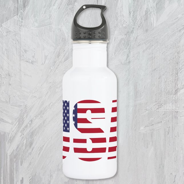 USA Patriotic Personalised 18oz.  532 Ml Water Bottle (Creator Uploaded)