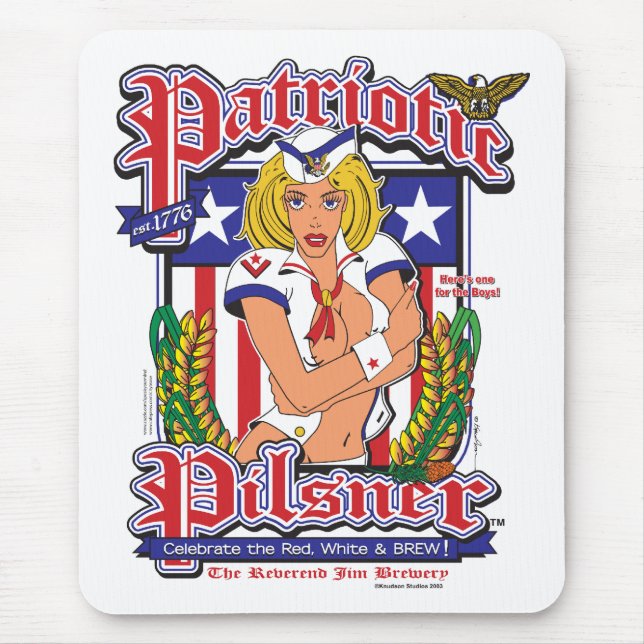 USA/Patriotic Pilsner Mouse Mat (Front)