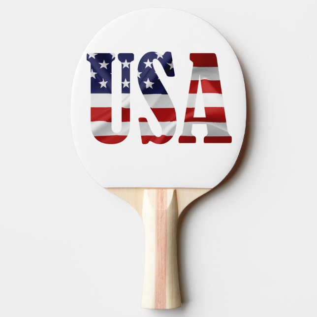 USA Patriotic Ping Pong Paddle (Back)