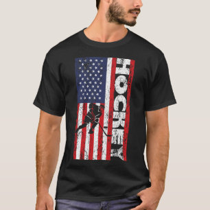 Usa Patriotic Player 4th Of July American Flag Hoc T-Shirt