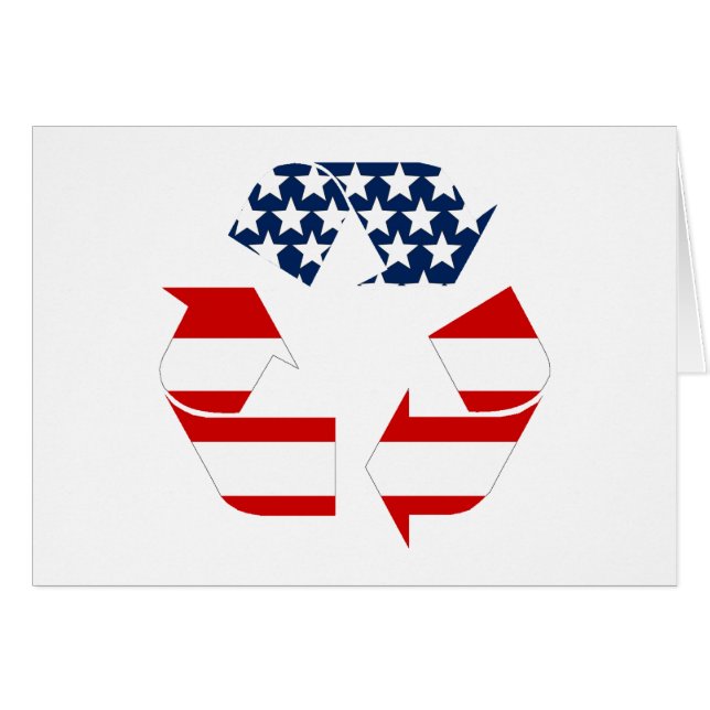 USA Patriotic Recycling Symbol  (Front Horizontal)