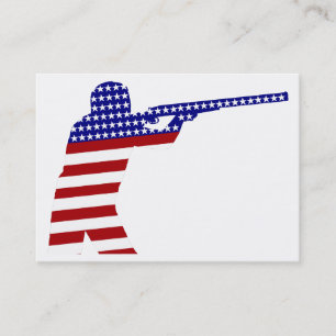 USA Patriotic Rifle Shooting Business Card