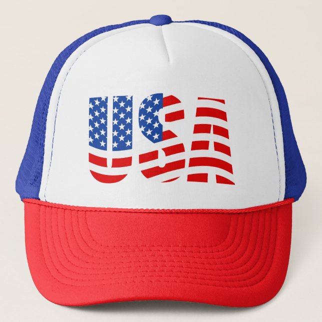 USA Patriotic Trucker Hat (Front)