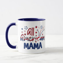 USA Patriotic, USA Flag All American Mum Gift Mug
