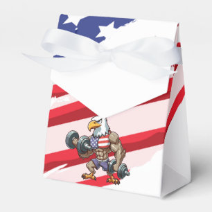 USA/patriotic weightlifting bald eagle Favour Box