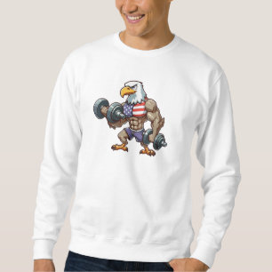 USA/patriotic weightlifting bald eagle Sweatshirt