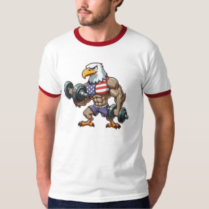 USA/patriotic weightlifting bald eagle T-Shirt