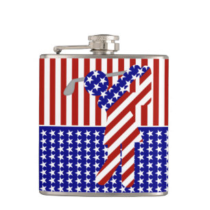 USA Patriotic WOMEN'S GOLF Hip Flask