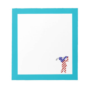 USA Patriotic WOMEN'S GOLF Notepad