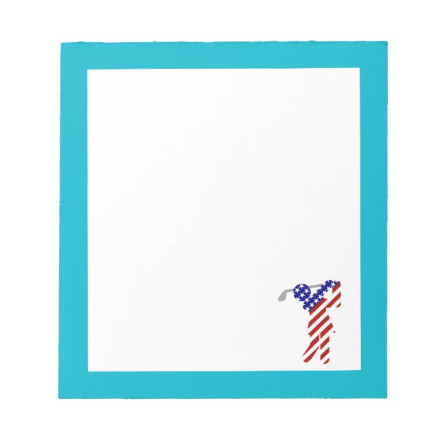 USA Patriotic WOMEN'S GOLF Notepad (Front)